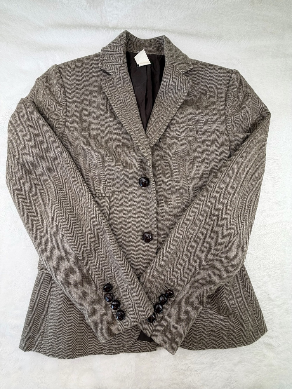 J. Crew Women's Herringbone Blazer Jacket - Gray